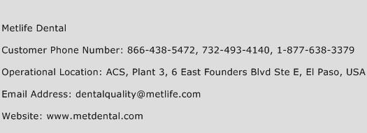 Metlife Dental Contact Number | Metlife Dental Customer Service Number