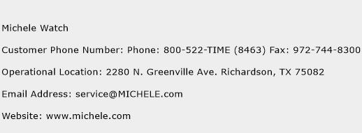 Michele Watch Phone Number Customer Service