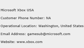 Microsoft Xbox USA Phone Number Customer Service