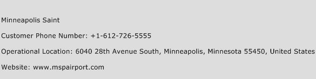 Minneapolis Saint Phone Number Customer Service