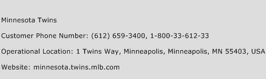 Minnesota Twins Phone Number Customer Service