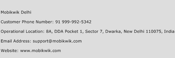 Mobikwik Delhi Phone Number Customer Service