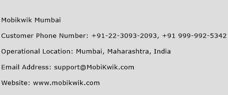 Mobikwik Mumbai Phone Number Customer Service