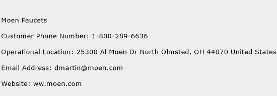 Moen Faucets Phone Number Customer Service