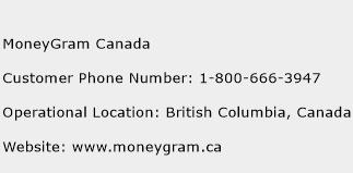 MoneyGram Canada Phone Number Customer Service