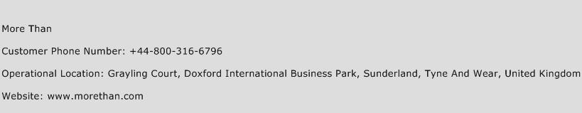 More Than Contact Number | More Than Customer Service Number | More