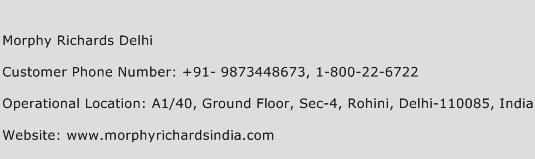 Morphy Richards Delhi Phone Number Customer Service