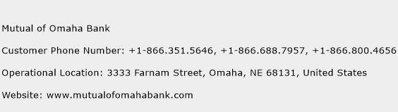 Mutual of Omaha Bank Phone Number Customer Service