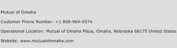 Mutual of Omaha Phone Number Customer Service