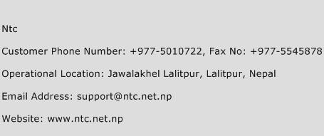 NTC Phone Number Customer Service