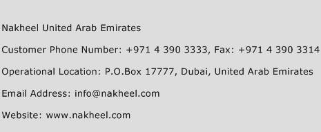 Nakheel United Arab Emirates Phone Number Customer Service