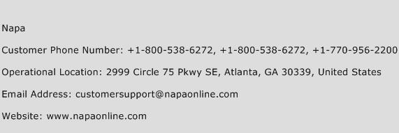 Napa Phone Number Customer Service
