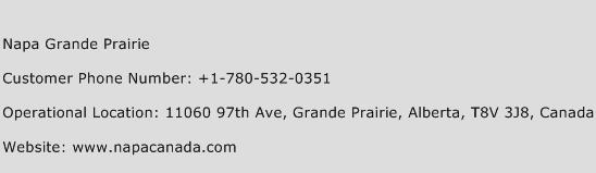 Napa Grande Prairie Phone Number Customer Service