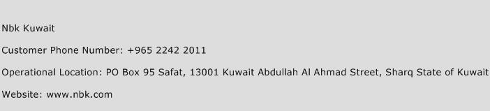 Nbk Kuwait Phone Number Customer Service