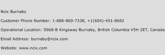 Ncix Burnaby Phone Number Customer Service