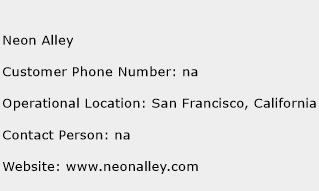 Neon Alley Phone Number Customer Service