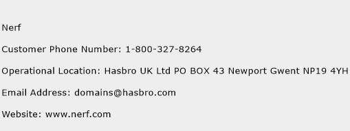 Nerf Phone Number Customer Service
