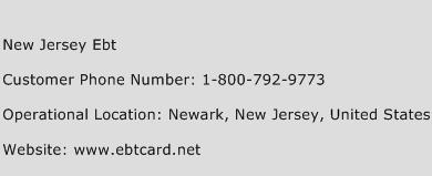 New Jersey Ebt Phone Number Customer Service
