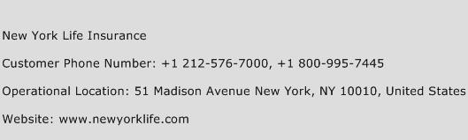 New York Life Insurance Phone Number Customer Service