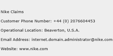 Nike Claims Phone Number Customer Service