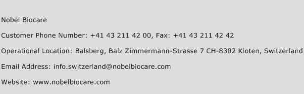 Nobel Biocare Phone Number Customer Service
