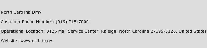 North Carolina Dmv Phone Number Customer Service