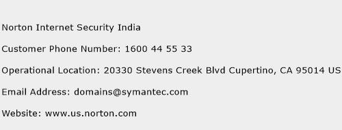 Norton Internet Security India Phone Number Customer Service