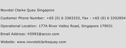 Novotel Clarke Quay Singapore Phone Number Customer Service