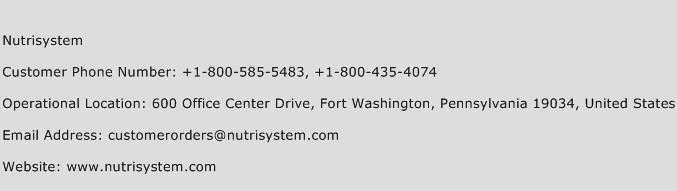 Nutrisystem Phone Number Customer Service