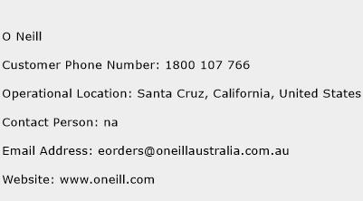 O Neill Phone Number Customer Service