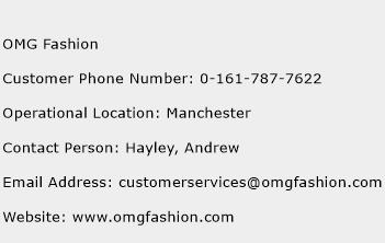 OMG Fashion Phone Number Customer Service