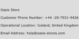 Oasis Store Phone Number Customer Service