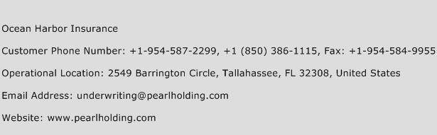 Ocean Harbor Insurance Phone Number Customer Service