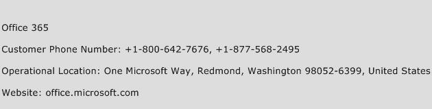 Office 365 Phone Number Customer Service