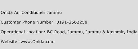 Onida Air Conditioner Jammu Phone Number Customer Service