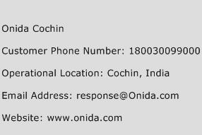 Onida Cochin Phone Number Customer Service