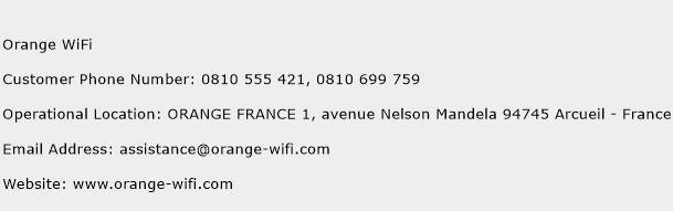 Orange WiFi Phone Number Customer Service