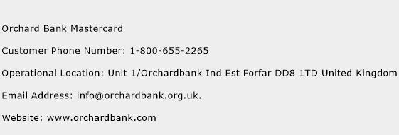 Orchard Bank Mastercard Phone Number Customer Service