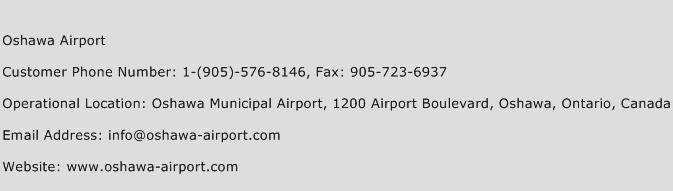 Oshawa Airport Phone Number Customer Service