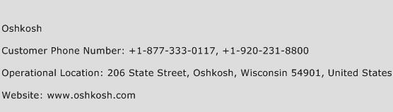 Oshkosh Phone Number Customer Service