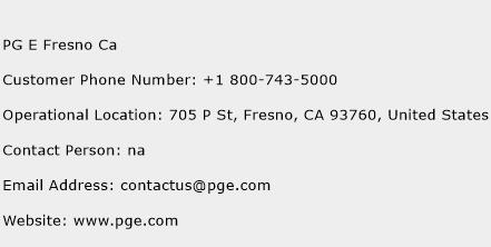 PG E Fresno Ca Number | PG E Fresno Ca Customer Service Phone Number | PG E Fresno Ca Contact ...
