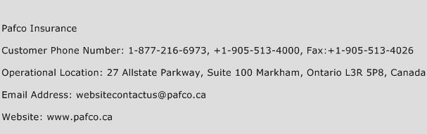 Pafco Insurance Phone Number Customer Service