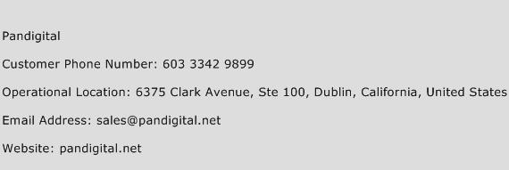 Pandigital Phone Number Customer Service