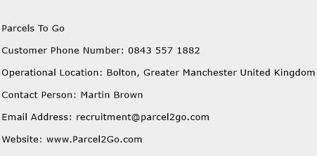 Parcels To Go Phone Number Customer Service
