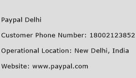 Paypal Delhi Phone Number Customer Service