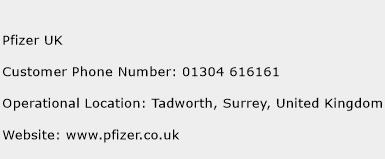 Pfizer UK Phone Number Customer Service