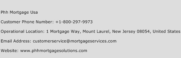 Phh Mortgage Usa Phone Number Customer Service