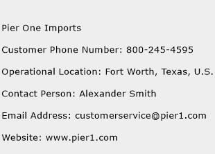 Pier One Imports Phone Number Customer Service