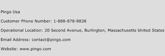 Pingo USA Phone Number Customer Service