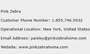 Pink Zebra Phone Number Customer Service